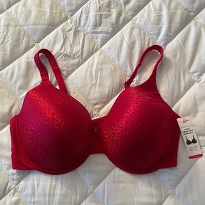 Red Animal Print Ashley Stewart T-Shirt Bra